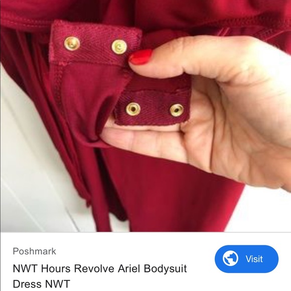 LAST HOURS OR WILL BE DONATED!
H.ours Ariel bodysuit dress burgundy - Picture 2 of 8